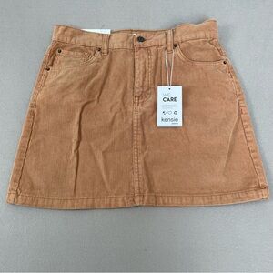 NWT Kensie Women’s camel skirt 4/27 corduroy brown A line office fall
